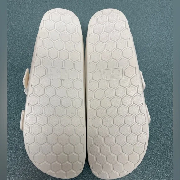 MIA Sandal Slides Buckle Straps Women’s 8 White - Picture 6 of 8